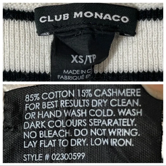 Club Monaco cotton/cashmere striped sweater - Picture 6 of 7